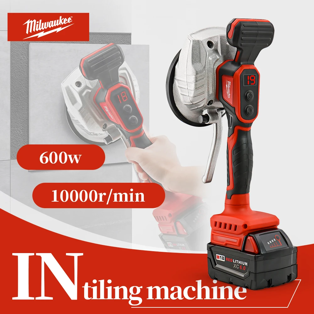 Milwaukee 18V Tile Tiling Machine Large Suction Cup Installation Tool Vibrator Tiling Tool High Loading Capacity Wall Floor Tool