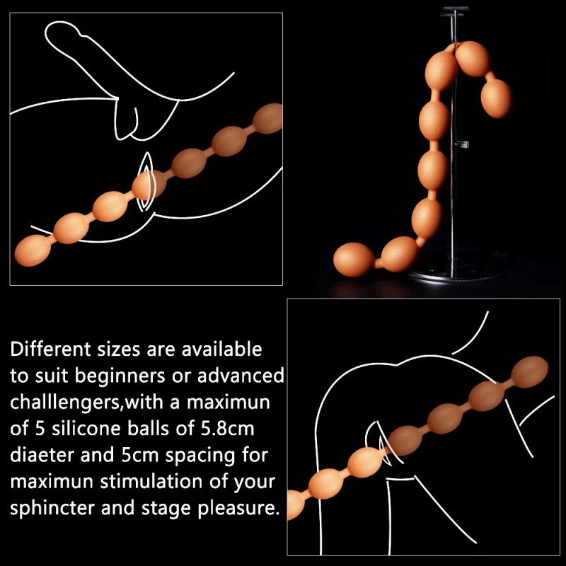 XXXXL Butt Plug Anal Plug Super Huge Anal Beads 10Cm Big Anal Balls Dildos Long Anal Sex Toys For Women Men Lesbian Masturbator