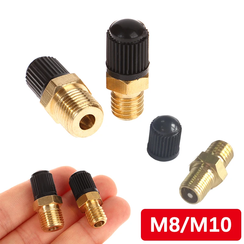 M8/M10 Threaded Valve Core Hexagonal Brass Automobile Tire Valve Core Tank Fill Valve Motorcycle Pressure Monitoring Tire Valve