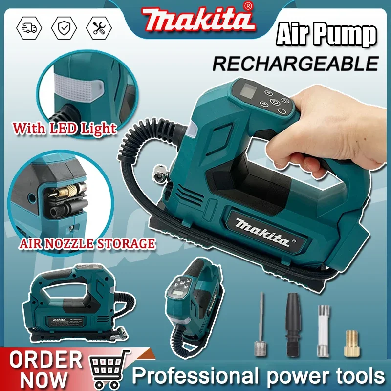 

Makita Portable Air Pump Automatic Cordless Inflator Electric Air Pump Handheld Car Tire Air Compressor For 18V Battery