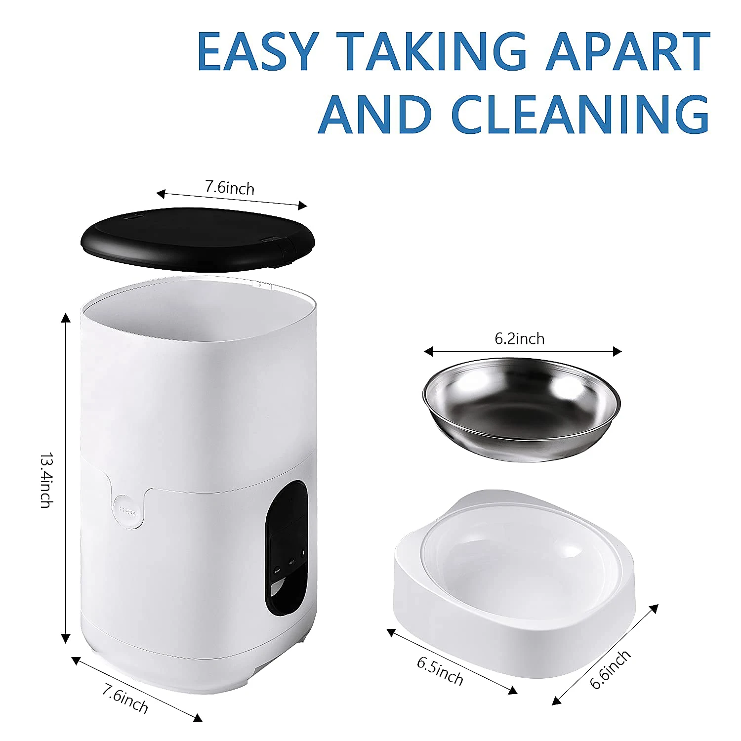 6l Dog Cat Smart Feeder Smart Automatic Pet Feeder Cat Feeder For Pet With Adjustable Feeding Schedule Dry Food Dispenser