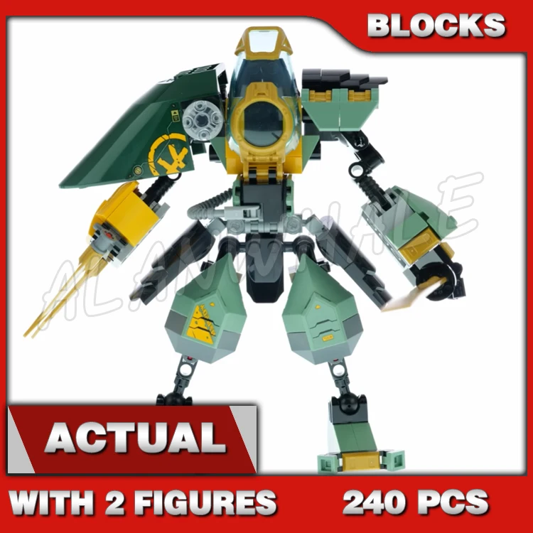 240pcs Shinobi Sea Bound Lloyd's Hydro Mech Underwater Combat Wave Amulet 60082 Building Block toys Compatible With Model