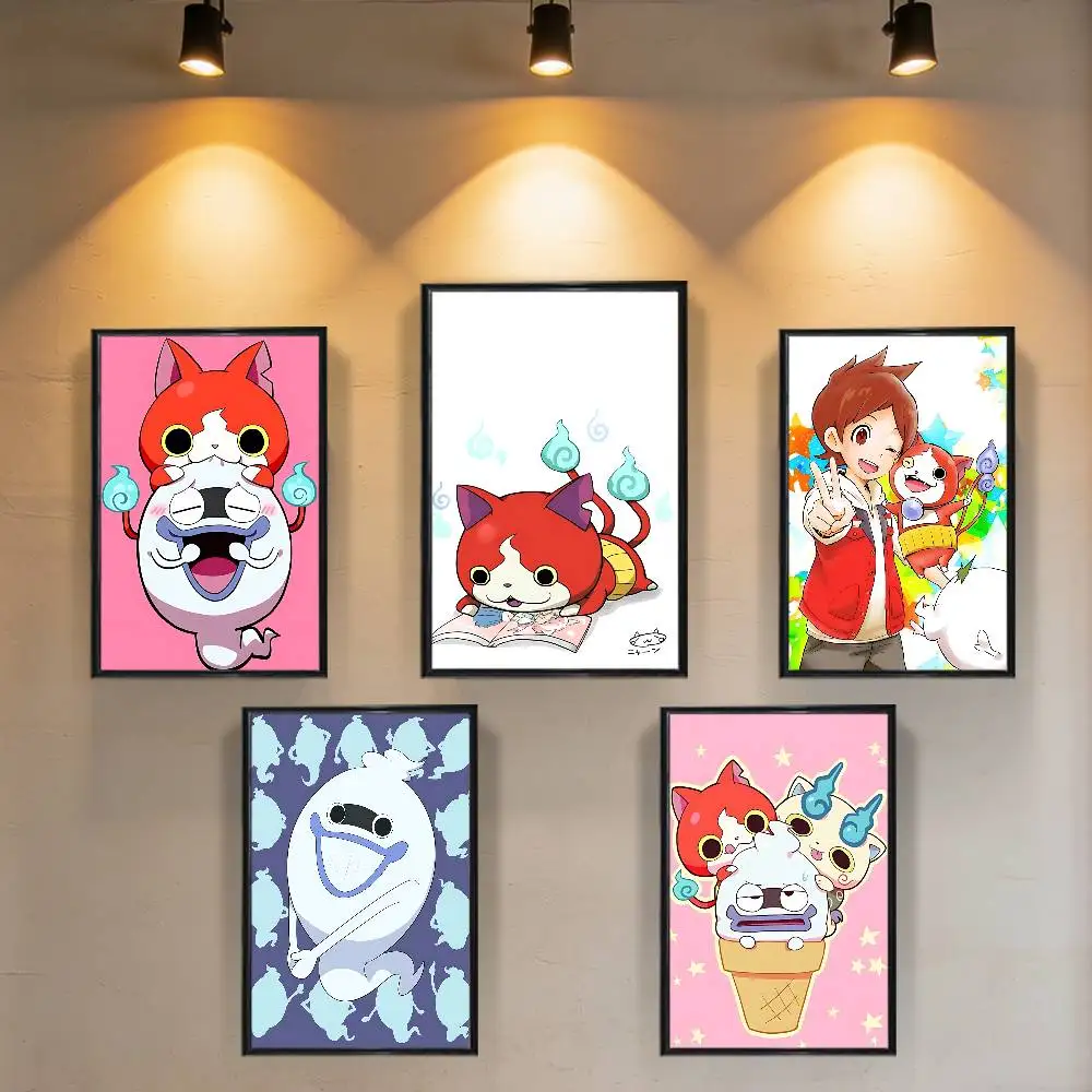 Flame tail Jibanyan Yokais Whisper Watch Poster Prints Wall Art Painting Picture Living Room Bar Restaurant Dec Sticker Large