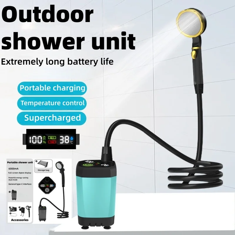 Douche extérieure portable - Douche mobile électrique - Convient pour le camping, les sites de construction, les dortoirs et l'usage domestique