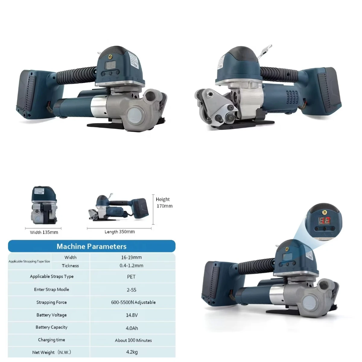 

Электрический инструмент для фрикционной сварки STLF OYP DD19A с большим натяжением для ПП/ПЭТ лент