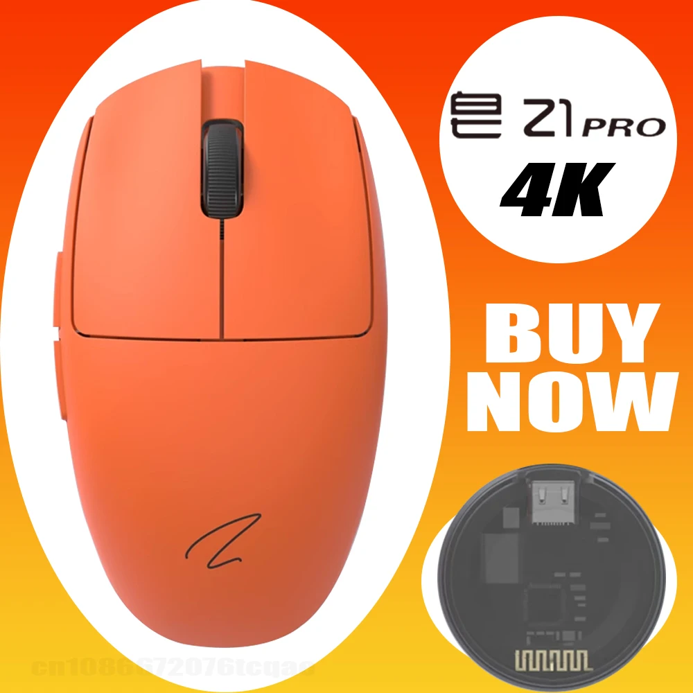 

New Zaopin Z1 Pro 4K Wireless Mouse Dual Mode Hollow Out Lightweight Gaming Mouse Paw3395 Sensor Ergonomics Pc Gamer Accessories