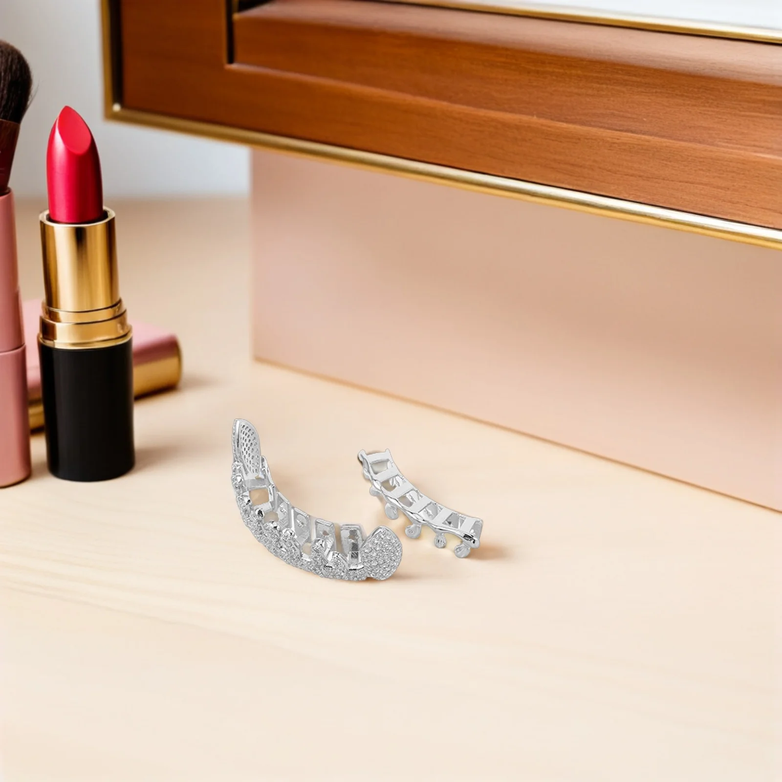 2 шт., гриль для зубов в стиле хип-хоп, нерегулярное металлическое украшение для рта, передняя крышка для зубов, поддельный гриль, ювелирные изделия для мужчин и женщин, костюм рэпера, вечерние