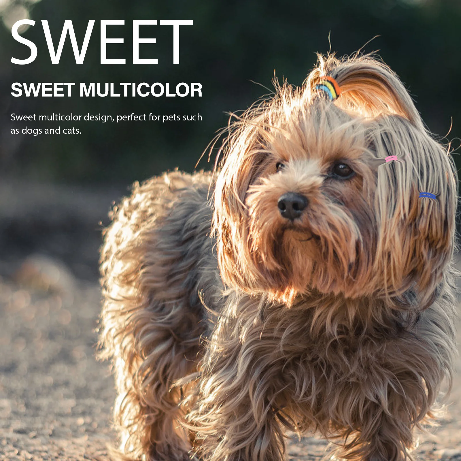 

500Pcs High Elastic Pet Hair Ties Stylish Ponytail Holders for Dogs Cats Horses Rabbits Compliments Pet Hair Tie