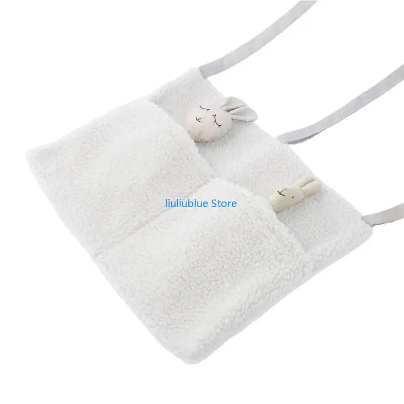 حقيبة تخزين آمنة لمنظمات سرير الأطفال مع جيبين لمستلزمات الحضانة 62CF