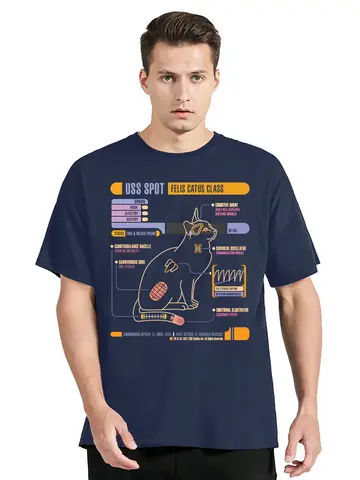 2025 ny modell USS Spot Stars Treks T-shirt Sommarmode Rund hals T-shirt Herrkläder T-shirt Ny Streetwear Casual Bomull 11 best sales Star Trek: Ringarna - №11