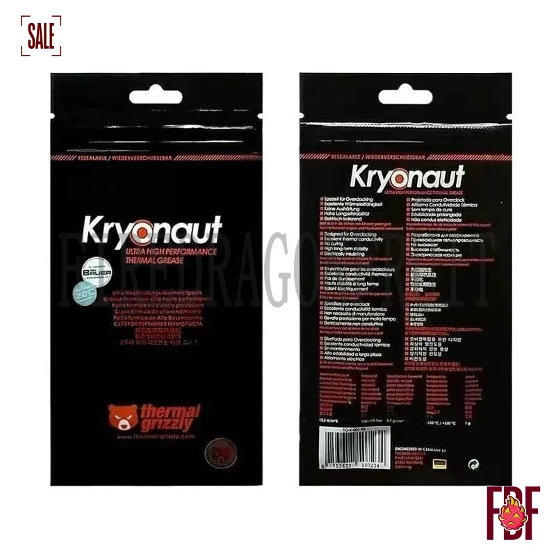 Thermal Grizzly Conductonaut High Performance CPU Thermal Paste Laptop Notebook Computers Gaming Cooling