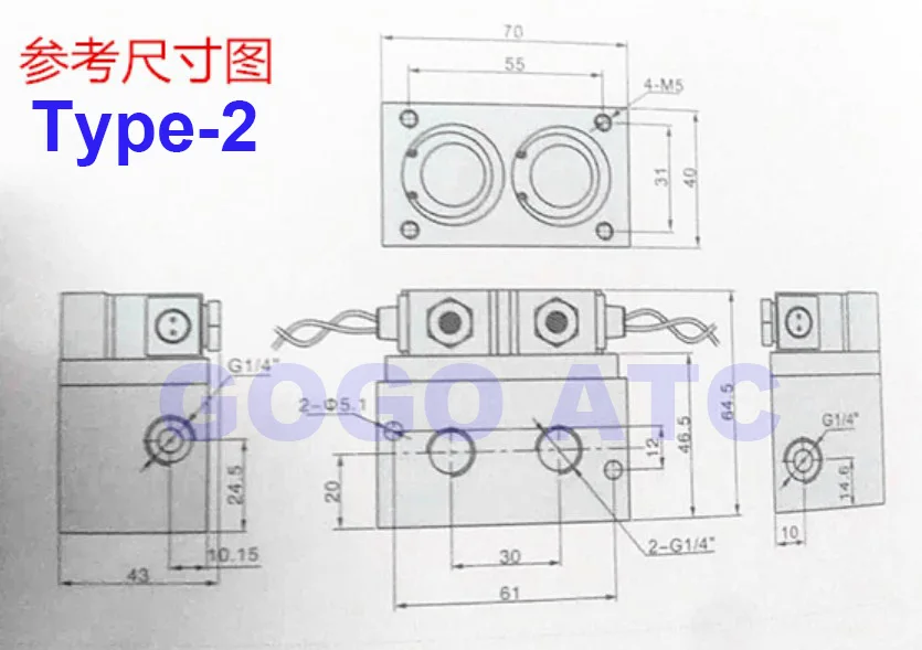 Électrovanne 4 way 2 position Oxygen generator solenoid valve G1/4\ Gaz et carburant — détail 4