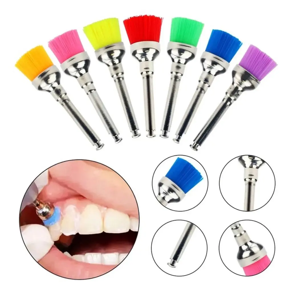 

Красочные щетки для полировки зубов, нейлоновая щетина, хвостовик RA, профилактические щетки, винтовой тип, полировщик, аксессуар для отбеливания зубов