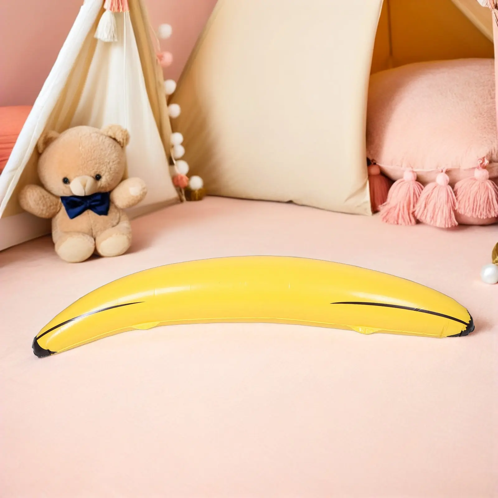 Gelbe Aufblasbare Banane 180cm Lang Bunte Aufblasbare Frucht Schwimmbad-Luftmatratze Sommer Strand Party Dekoration Outdoor
