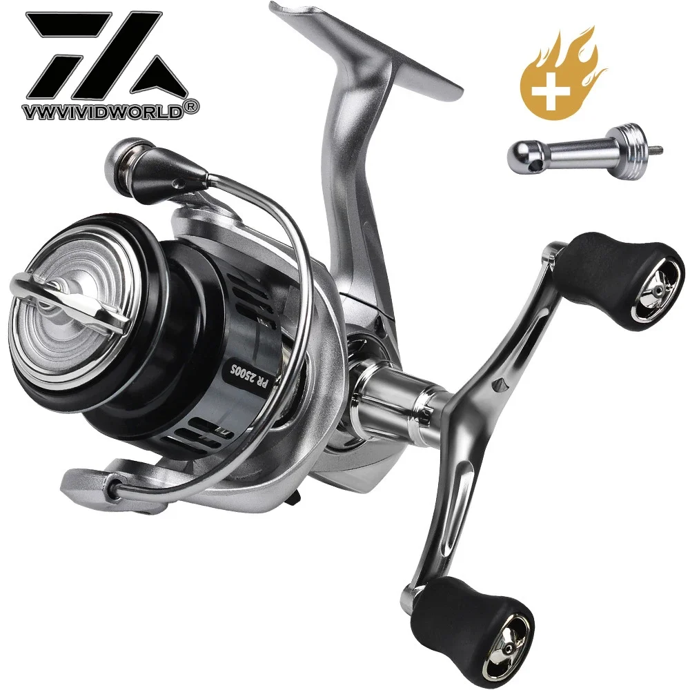 VWVIVIDWORLD,Balance Fishing Reel,Double Rocker Arm,5.2:1 High Speed, 7+1 BB,Spinning Reel, Suit Saltwater,Suit Casting Reel