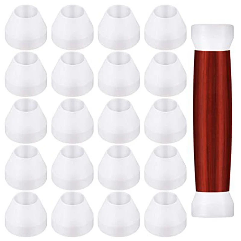 10PCS PE Plastic White Pen Bushings Non-Stick Durable Pen Bushings Synthetic Bushings For CA Finishing Pen Turning