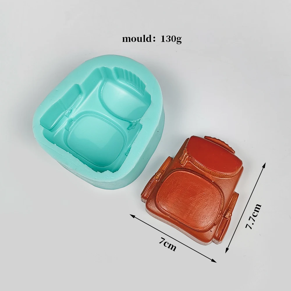 PRZY-QT0464 Clay Resin Molds, School Bags, Backpacks, Soap, Creative Soap, Candles, DIY Silicone Molds