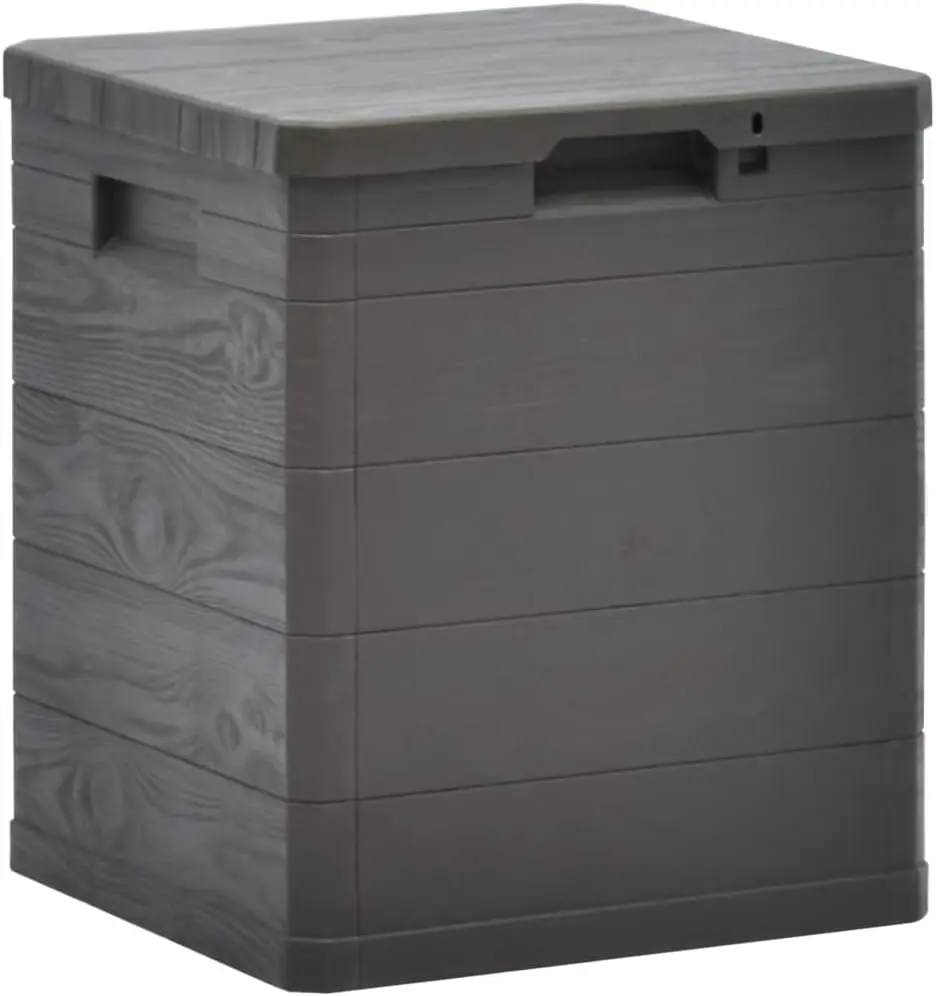 Storage Container, Tools Organizer Box for Patio, Lawn, Poolside, Indoor or Outdoor, Patio Storage Box 23.8 gal Brown