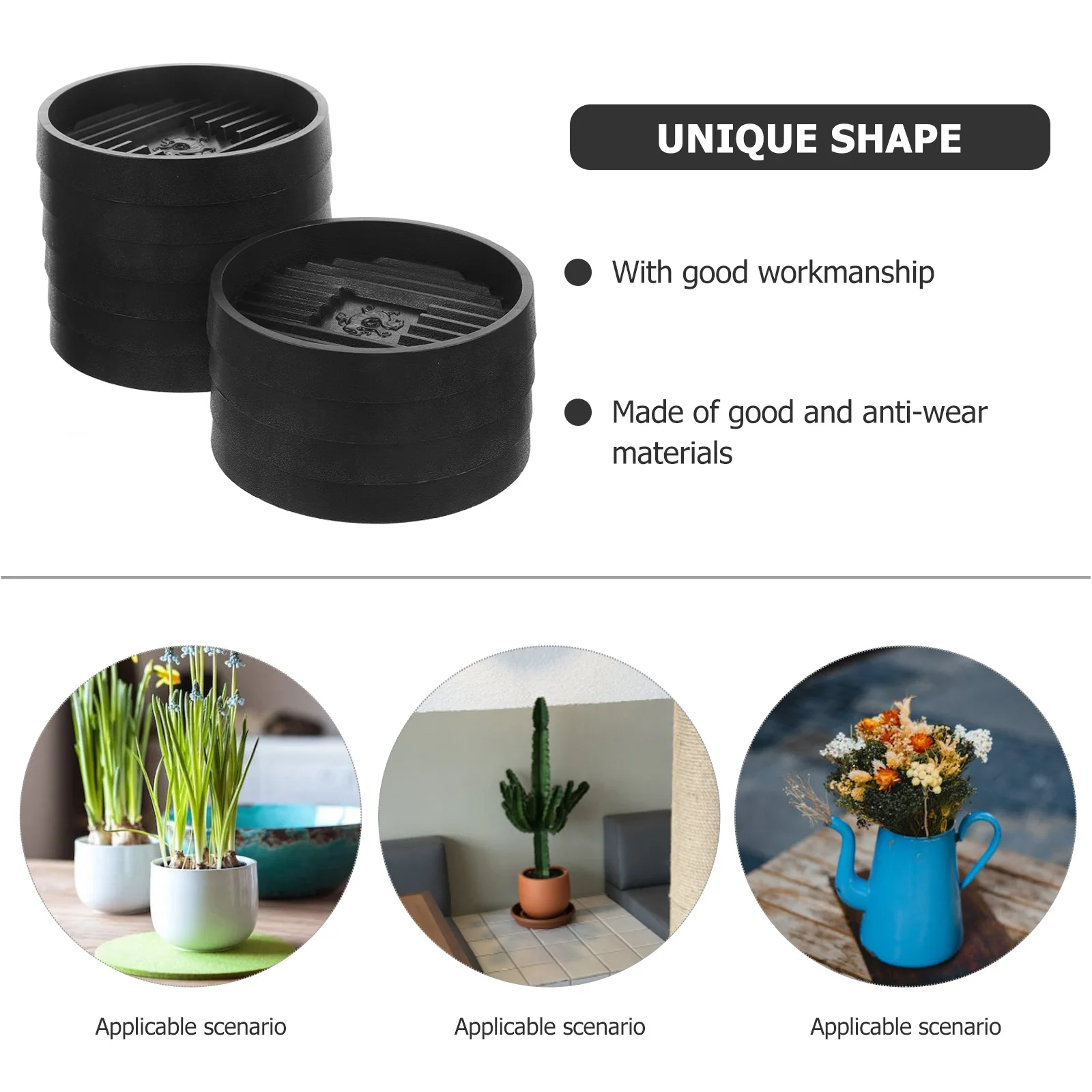 

10pcs Thick Plant Saucer Durable Plastic Flowerpot Tray Large Round Bonsai Pot Plate Anti-Wear Water Drip Tray For Indoor