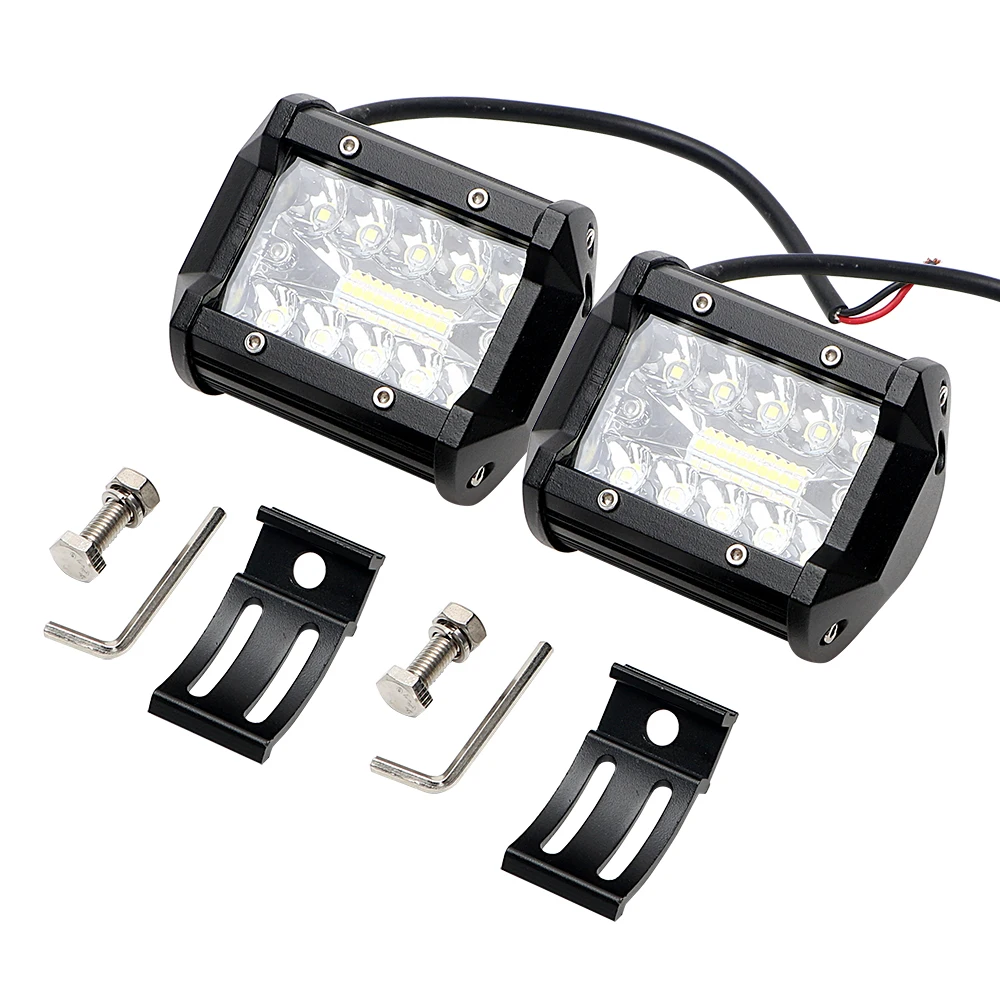 Car Light For Tractor Boat offroad Super Bright 2Pcs/set Car-styling Waterproof Work Light 4