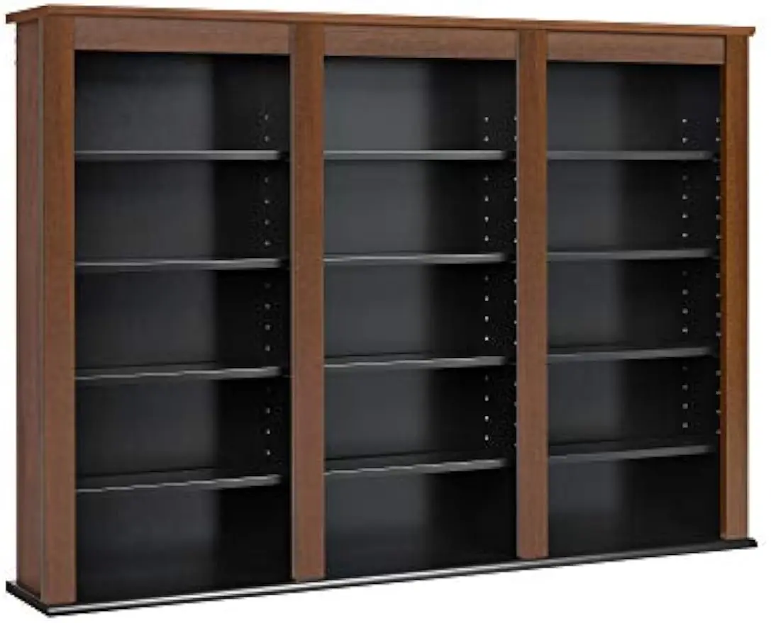 Armoire de rangement murale triple, noir et non