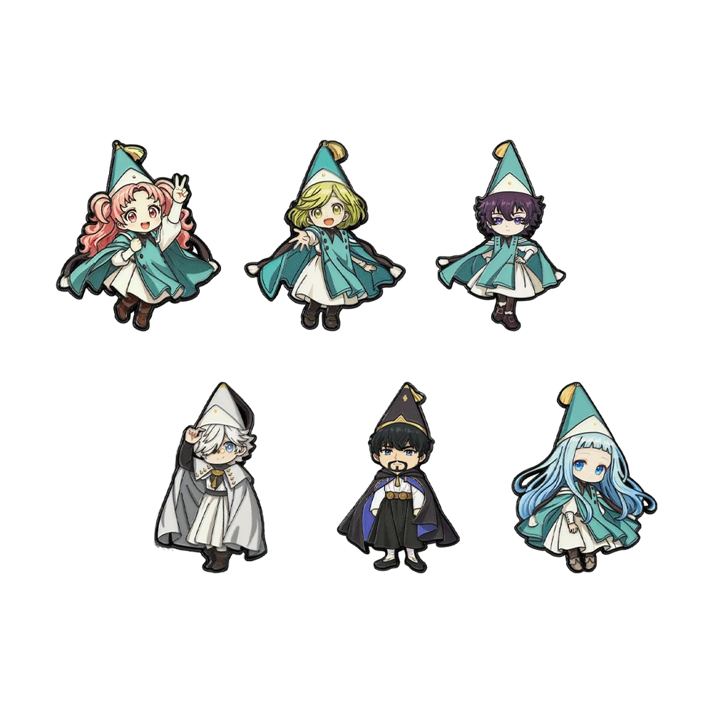 Hexenhut-Atelier Emaille-Pin-Set - 6 Stück Coco Agott Olruggio Richeh Anime-Broschen-Kollektion, Niedliche Chibi-Anstecker für Rucksäcke