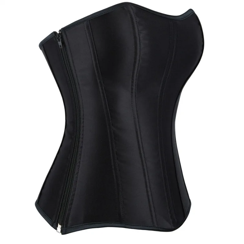 Corsets Bustiers for Women Sexy Overbust Corset Top Push Up Corselet Zipper Satin Shaper Gothic Corsetto Plus Size Korsett