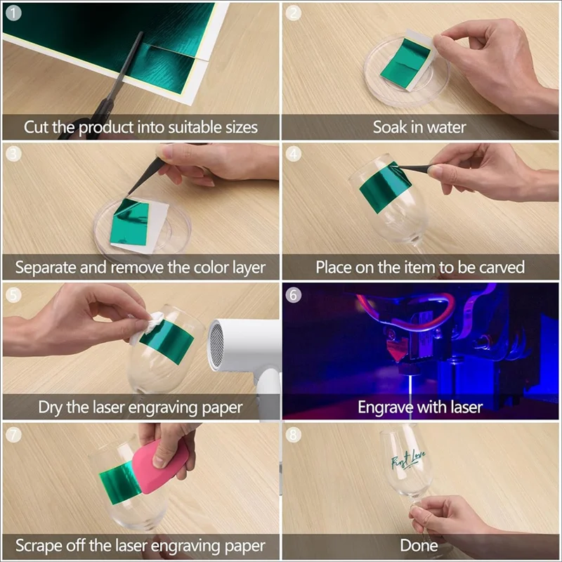Цветная бумага для маркировки лазерной гравировки, бумага для лазерной гравировки 15,3 x 10,4 дюйма для оптоволоконной лазерной маркировки и гравировки, хорошо сделанная F