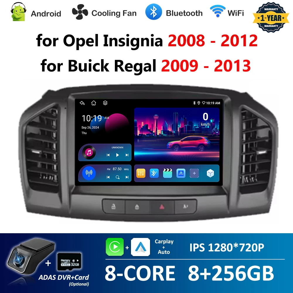 

for Buick Regal 2009 - 2013 for Opel Insignia 2008 - 2012 Car Radio Multimedia Player Carplay Android System DSP Stereo WiFi GPS