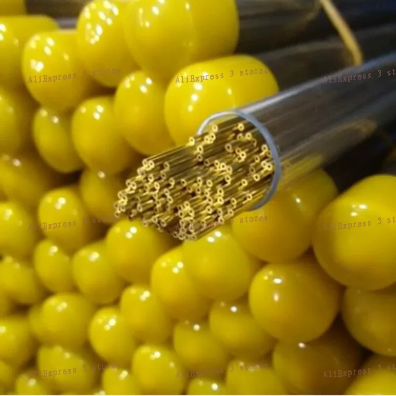 WEDM Electrode Tube Single Hole Brass tube 0.5/0.6/0.7/0.8/1.0/1.2/1.5mm*700mm Length for EDM Drilling Machine 100PCS
