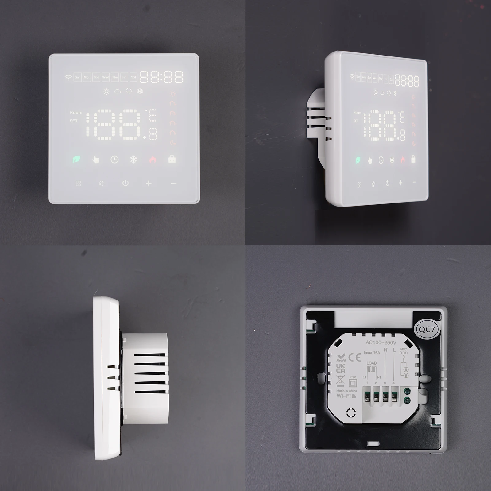 For Tuya WiFi Smart Thermostat Temperature Controller Intelligent Underfloor Heating Energy-saving Temperature Control Switch