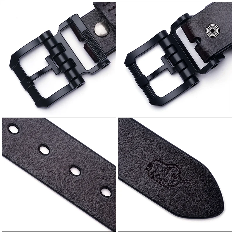 Luxury Designer Belts for Men Vintage High Quality Cow Spilt Genuine Leather Pin Buckle Waist Strap Belt for Jeans