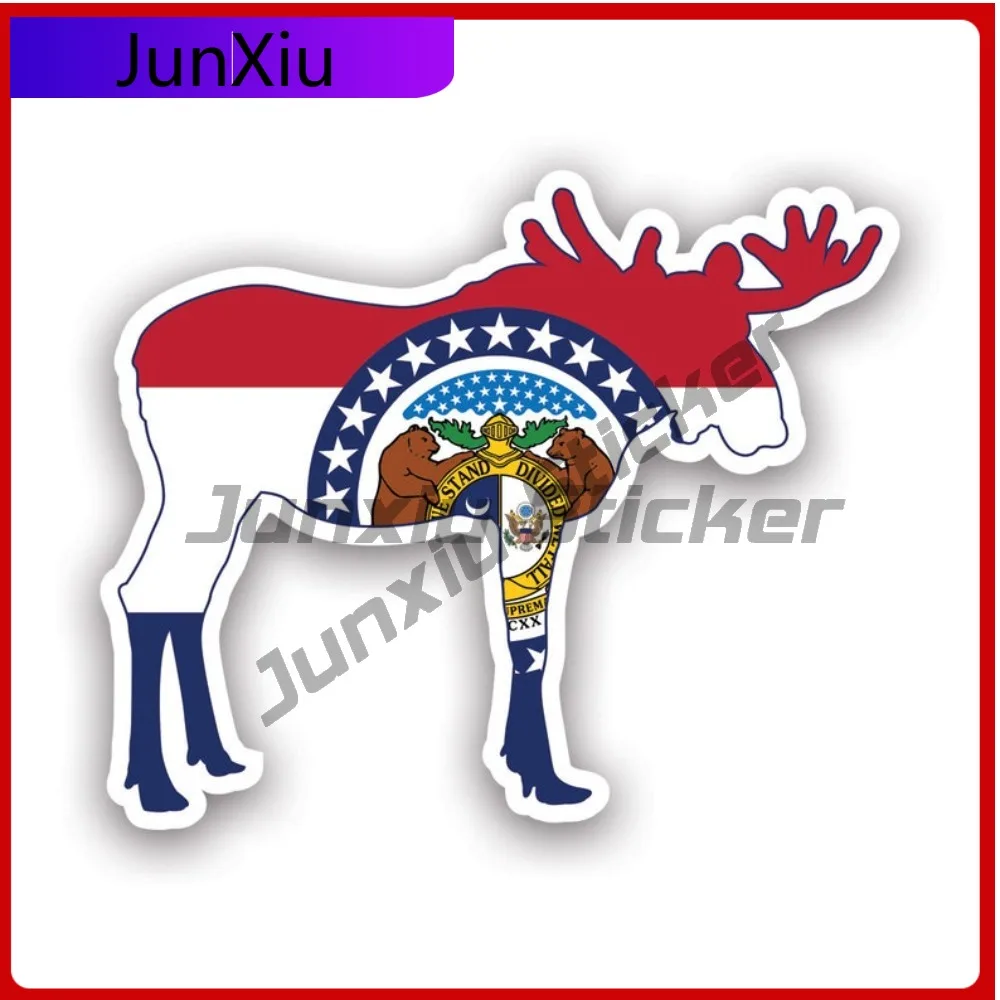 

Missouri Moose Shaped Scratch Resistant Waterproof Vintage For Car Window Car Body Laptop No Residue Removable Decoration