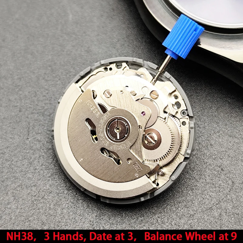 NH38/NH38A Mechanical Automatic Watch Movement Replacement Whole Movement Fit for NH38/NH38A Spare Parts Accessories Wristwatche