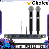 Professional 2 Channel UHF QLXD24 wireless microphone system QLXD QLXD-24D QLXD4 with BETA58 MIC for DJ karaoke stagec