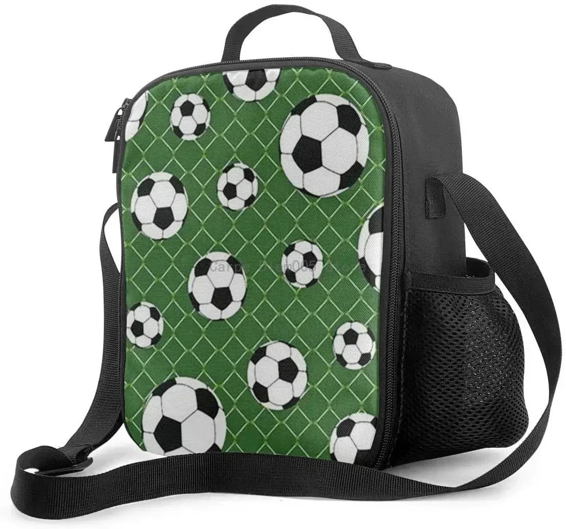 Football Insulated Lunch Bag For Men Women Adult,Office Work Picnic Hiking Beach Lunch Box