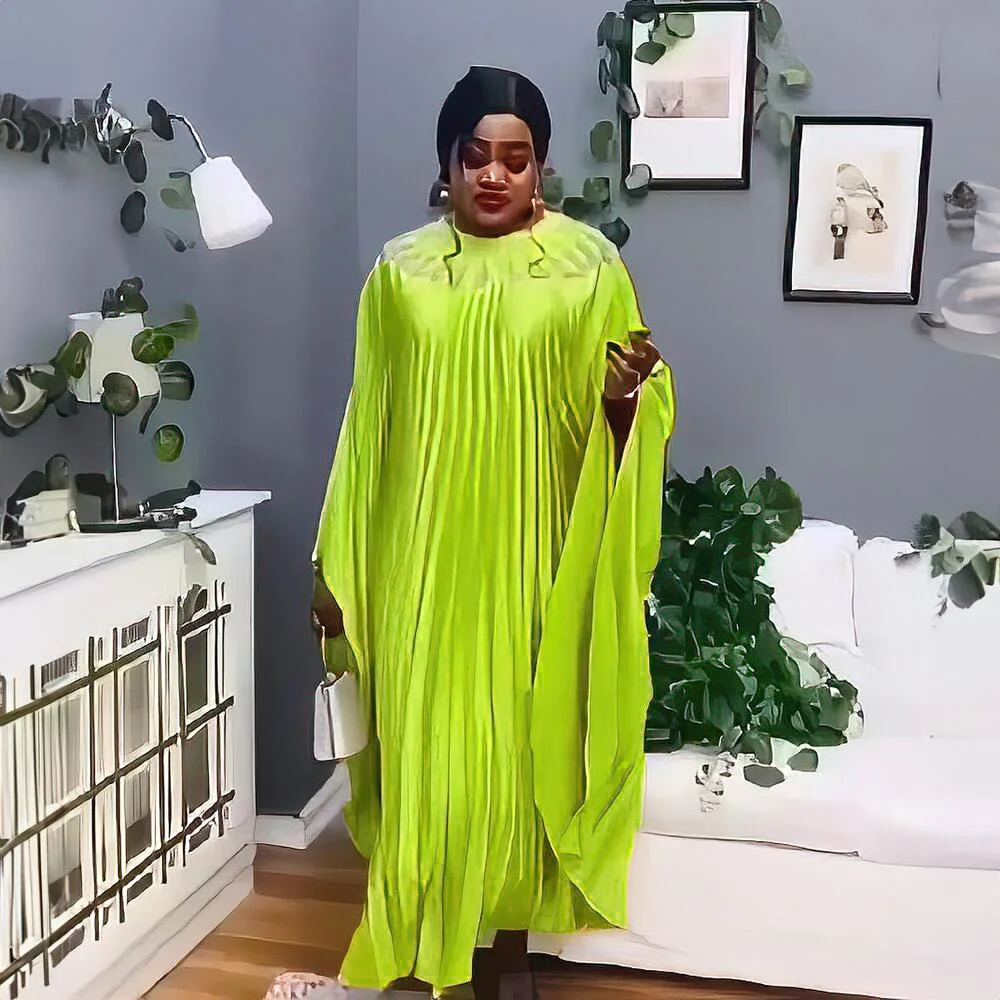 Stylish African Mom BOUBOU Pleated rhinestone bead decoration african dress woman Women african clothing