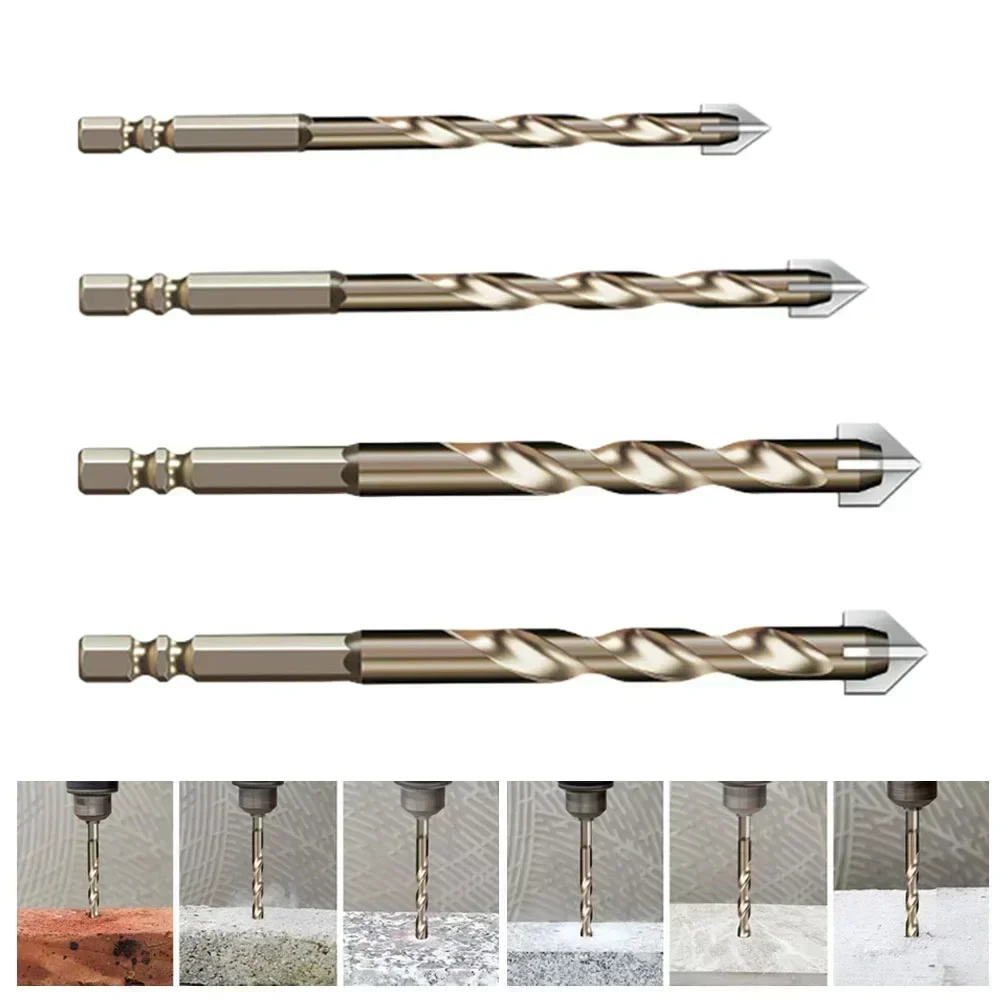 Cross Hexagon Tile Glass Cement Metal Ceramic Wood Plastic Hole Saw Triangle Alloy Drill Bit Power Tool Size 6mm 8mm 10mm 12mm