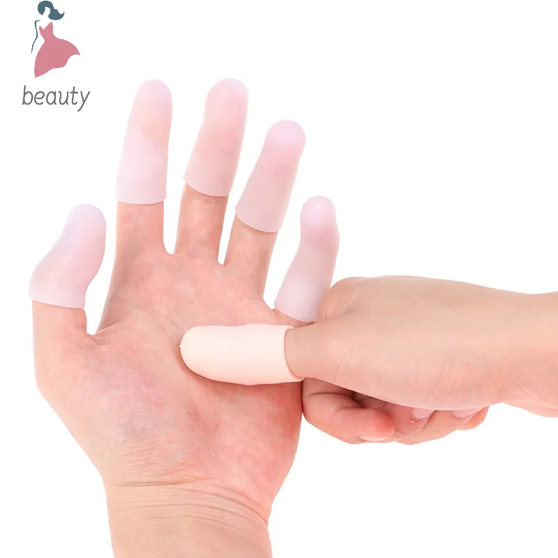 10 Pcs Silicone Finger Cot Gel Finger Protector Fingers Brace Support guanti per Feneral toe / finger protection