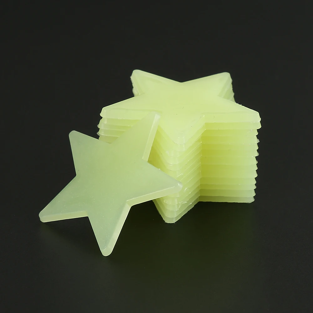 1 ~ 8PCS adesivo da parete luminoso stella luminoso fluorescente 3D bambini camera da letto soffitto casa scuro luogo stella adesivi murali