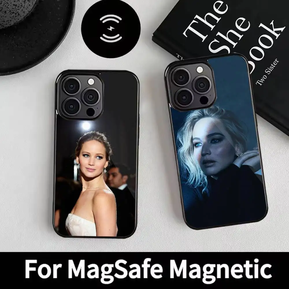 

Чехол для телефона J-Jennifer L-Lawrence для iPhone 17,16,15,14,13,12, Plus, Pro, Max для магнитной беспроводной зарядки Magsafe