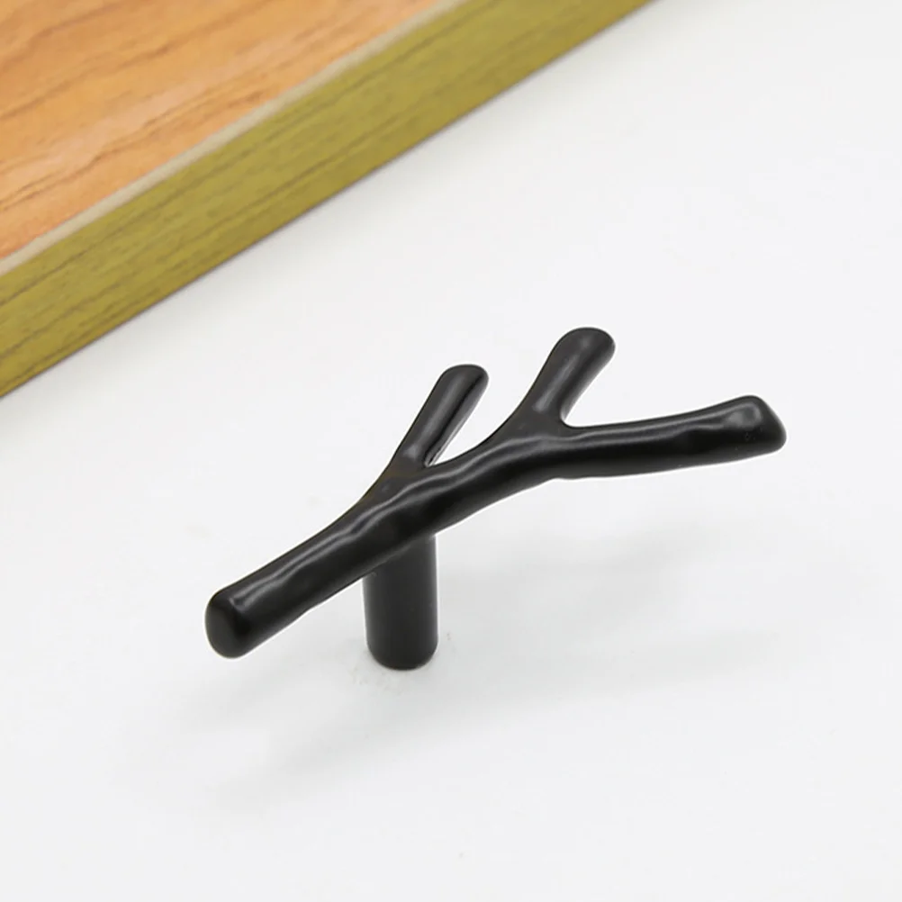 

4 Pcs Branch Shaped H les Black 3366 Knobs for Cabinet Door Drawer Wardrobe Furniture Hardware Accessories