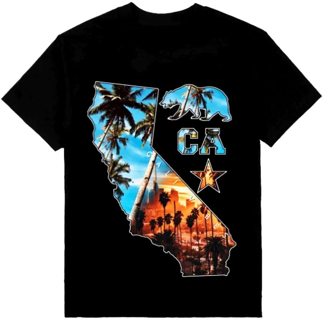 

California Map T-Shirt Heavyweight Shaka Wear | Premium Quality Graphic Tee