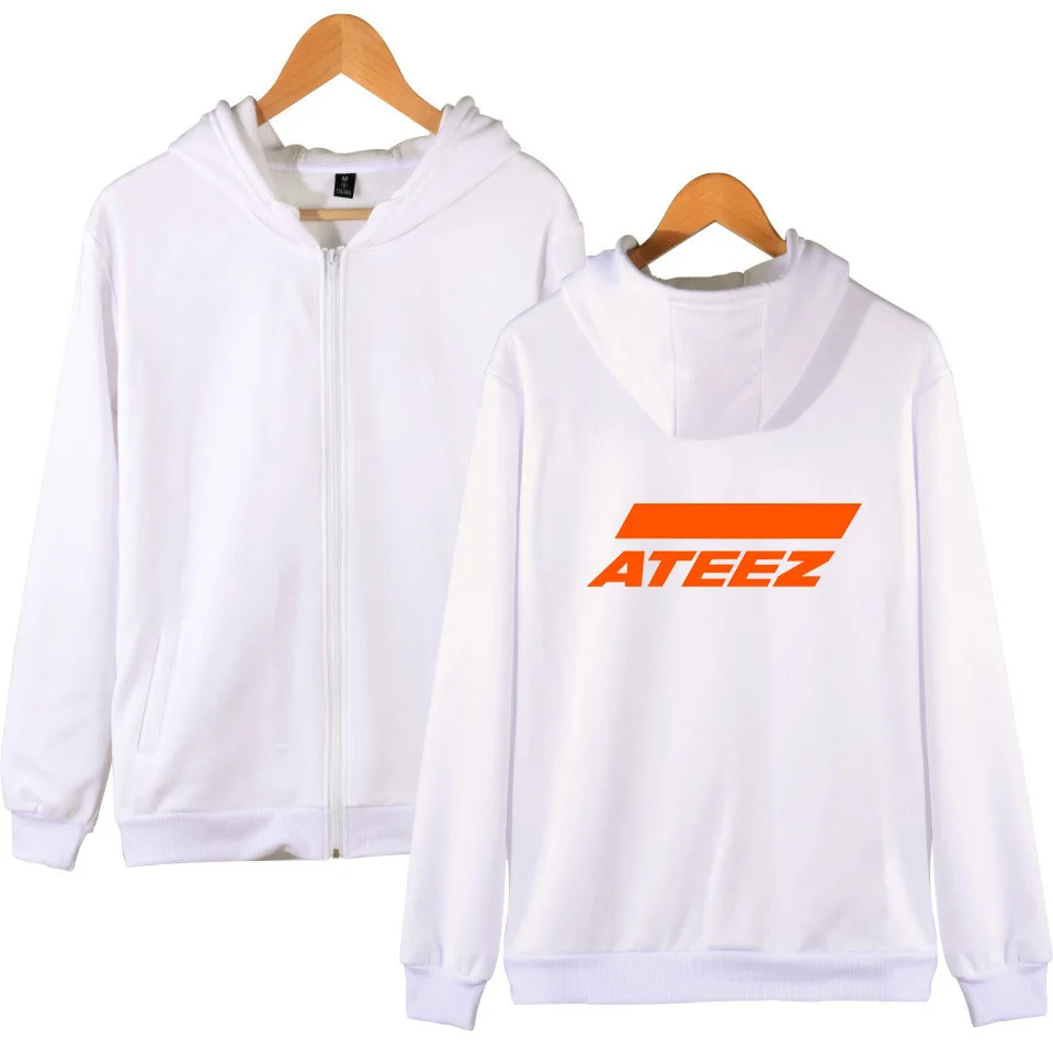 Kpop ateez Album Reiß verschluss Frauen/Männer Hoodies Sweatshirts Streetwear Hip Hop Langarm Kapuze Reiß verschluss Jacke Mantel K-POP Kleidung