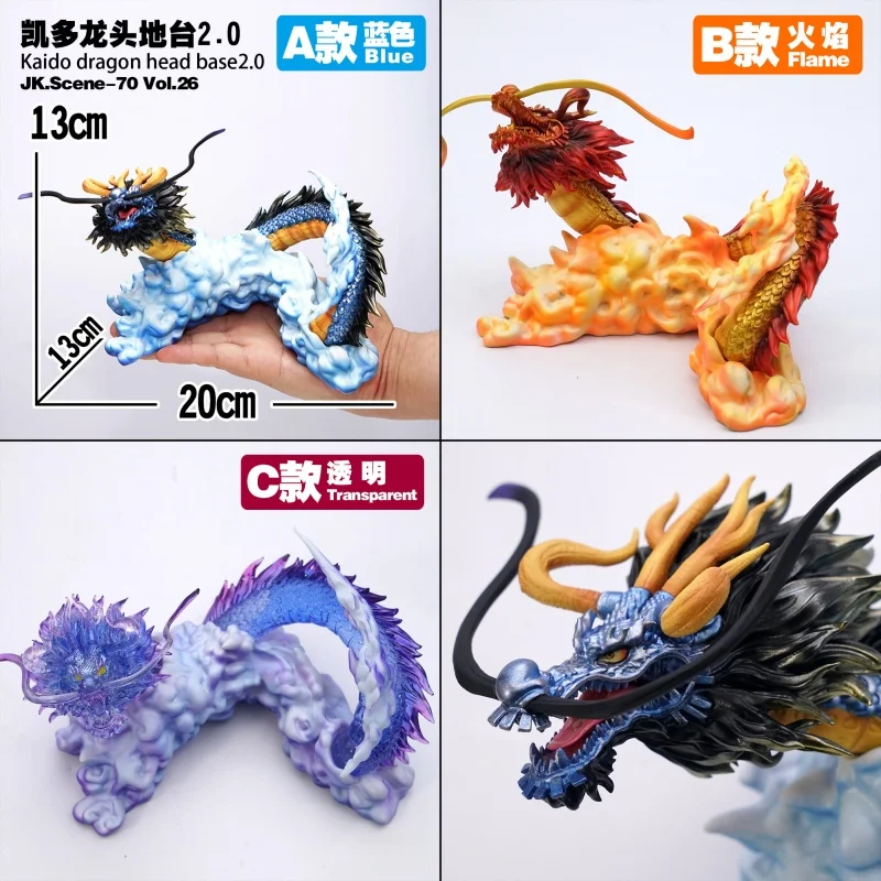 En Stock JacksDo ONE PIECE Kaido Dragon Head Base 2.0 Estatua de Resina Figura Adorno Mercancía de Anime Regalo