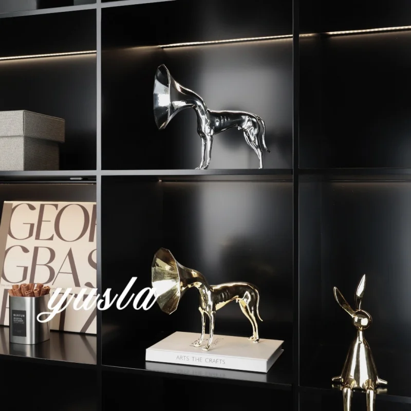Modern minimalist animal-themed living room entrance cabinet, TV cabinet, model room, villa study cabinet, decorative items, sof