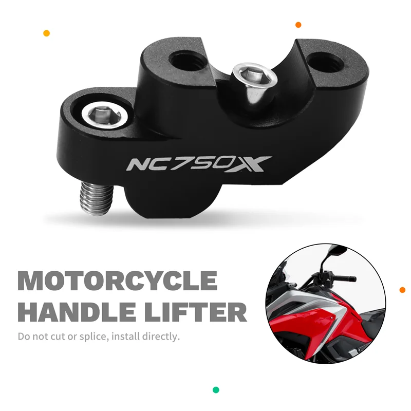 

For Honda NC750X Motorcycle Accessories 1 Pair Aluminum Handlebar Heightening Riser Bar Clamp Mount