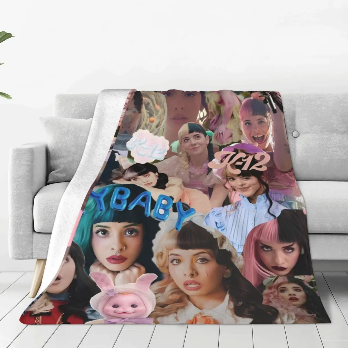 M-Melanie_Martinez Blanket Flange Textile Decor Portable Super Soft Throw Blankets for Home Office Plush Thin Quilt