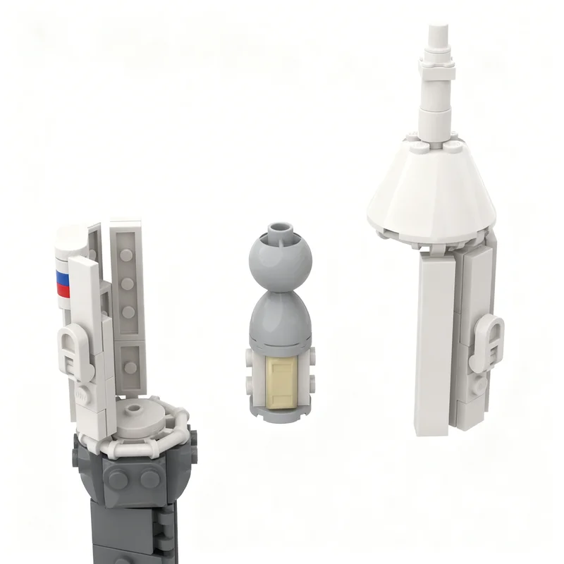 

NEW 615PCS MOC Space Exploration 1 110 R 7 Soyuz Model DIY Creative Ideas Assembly Building Blocks Birthday Gift Display Home