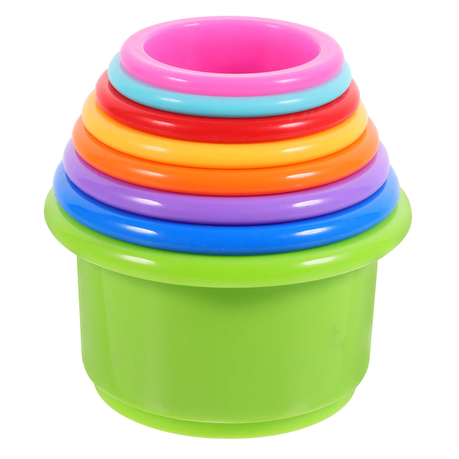 8 Pcs Stacking Cup Toys Pendant Bunny Supply Simple Food Holder Plastic Rabbit Nesting Baby Garden Plaything